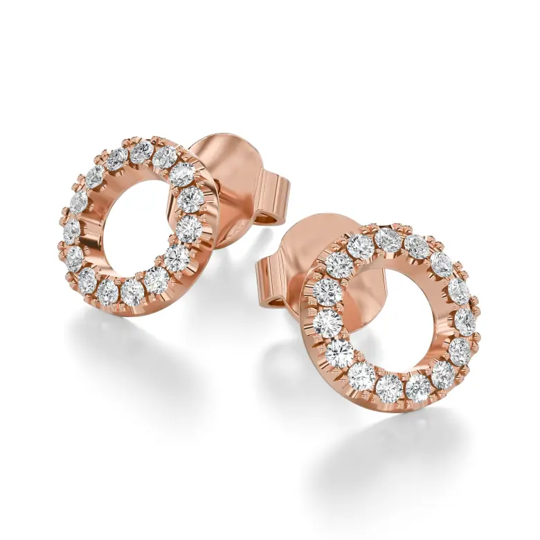 Kolczyki koła w różowym złocie AJK_005